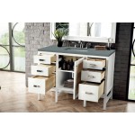 Addison 48" Single Vanity Cabinet, Glossy White, w/ 3 CM Cala Blue Top