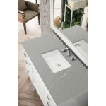 Addison 48" Single Vanity Cabinet, Glossy White, w/ 3 CM Eternal Serena Top