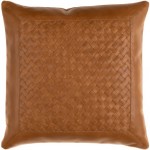 Surya Lawdon Brown Pillow Shell With Down Insert 18"H X 18"W