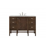 Addison 48" Single Vanity Mid Century Acacia w/3 CM Arctic Fall Surface Top