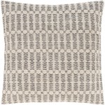 Surya Leif Pillow Shell With Down Insert 20"H X 20"W Charcoal