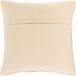 Surya Leif Ivory Pillow Shell With Down Insert 20"H X 20"W