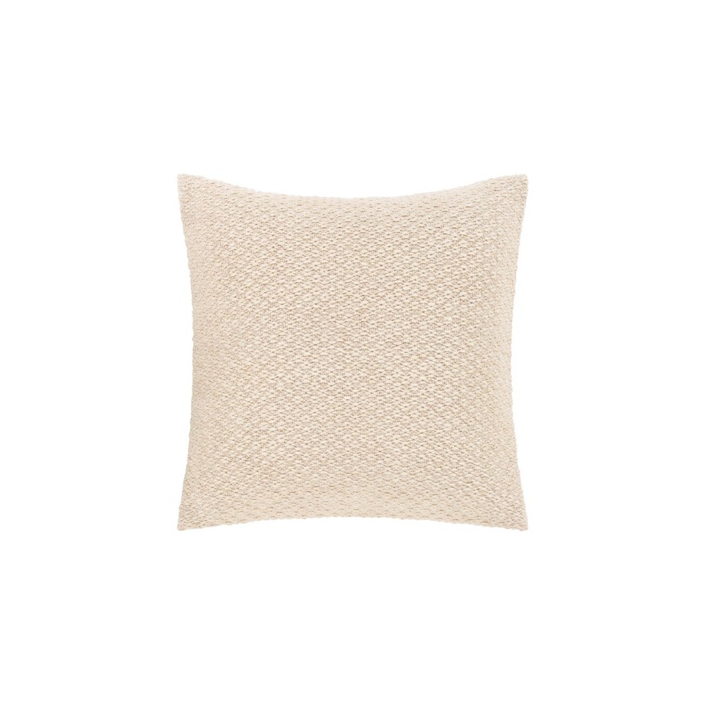 Surya Leif Ivory Pillow Shell With Polyester Insert 20"H X 20"W