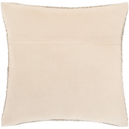 Surya Leif Pillow Shell With Down Insert 20"H X 20"W - Ivory