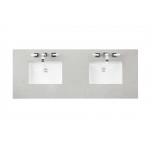 Addison 60" Double Vanity Cabinet, Glossy White, w/ 3 CM Eternal Serena Top