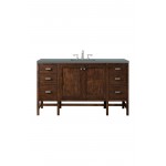 Addison 60" Single Vanity , Mid Century Acacia, w/ 3 CM Cala Blue Quartz Top