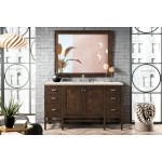 Addison 60" Single Vanity Mid Century Acacia w/ 3 CM Eternal Marfil Quartz Top