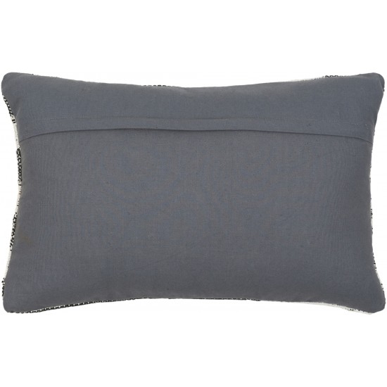 Surya Lewis Pillow Shell With Down Insert 14"H X 22"W In Charcoal