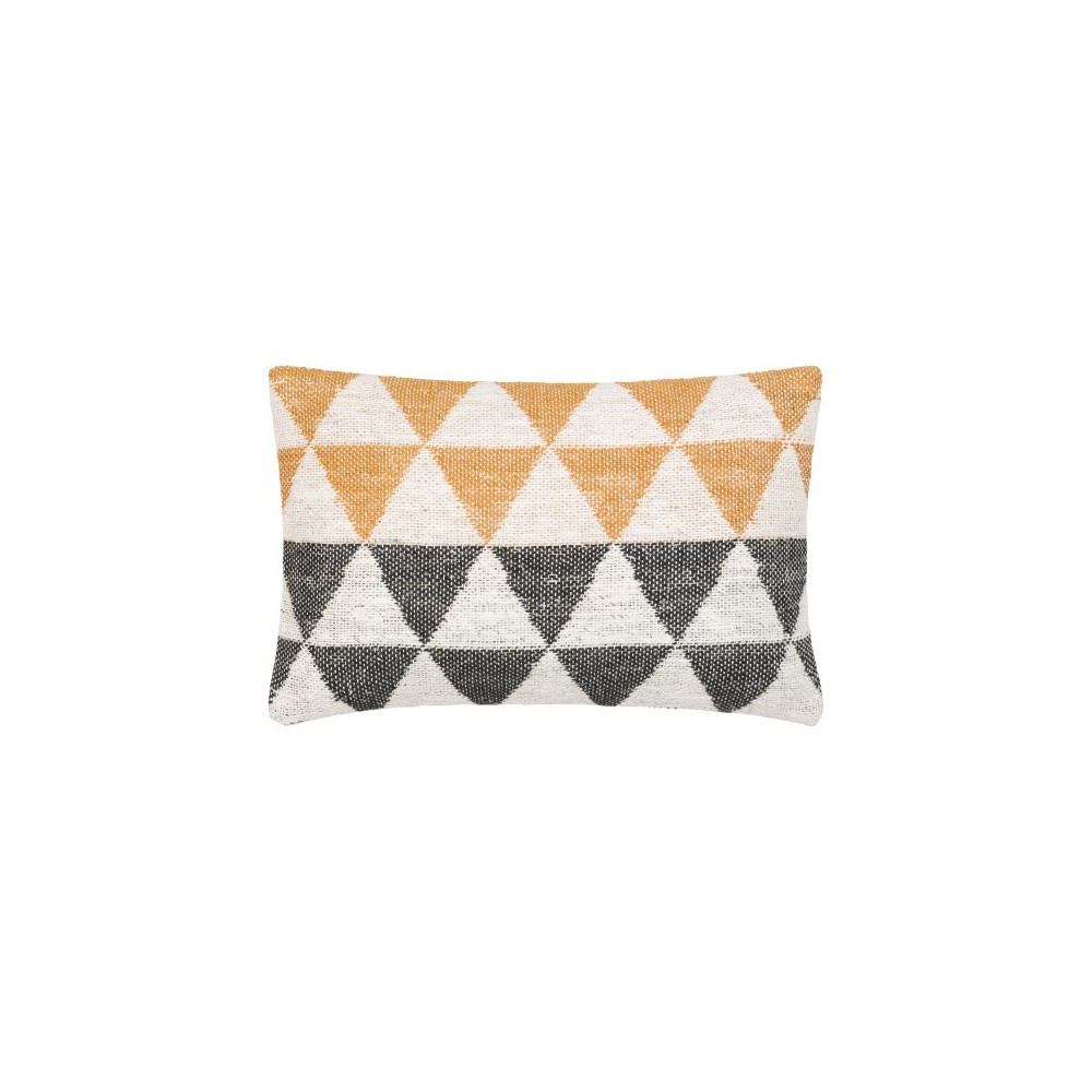 Surya Lewis Charcoal Pillow Shell With Down Insert 14"H X 22"W Surya Lewis Charcoal Pillow Shell With Down Insert 14"H X 22"W