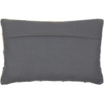 Surya Lewis Charcoal Pillow Shell With Down Insert 14"H X 22"W