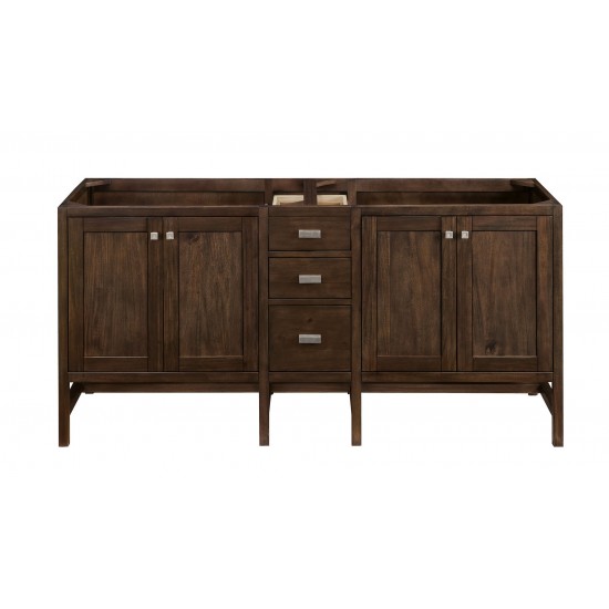 Addison 72" Double Vanity Cabinet, Mid Century Acacia