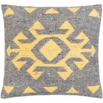 Surya Lewis Black Pillow Shell With Down Insert 18"H X 18"W