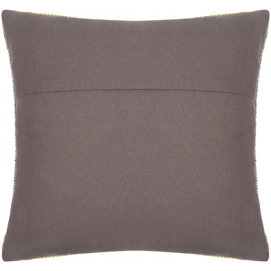 Surya Lewis Black Pillow Shell With Down Insert 18"H X 18"W