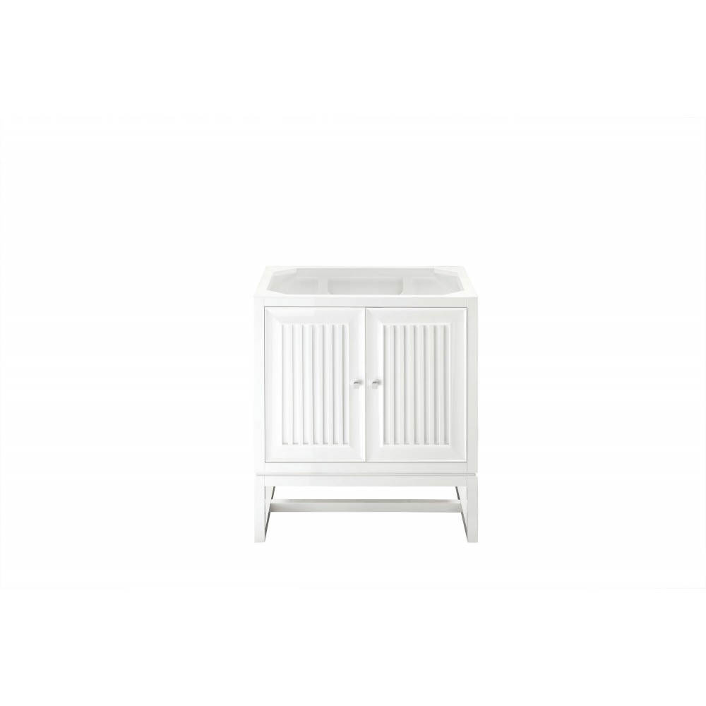 Athens 30" Single Vanity Cabinet, Glossy White