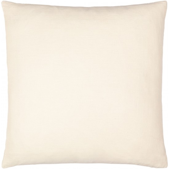 Surya Linen Solid Lsl-002 Pillow Shell With Down Insert 18"H X 18"W