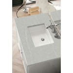 Athens 36" Single Vanity Cabinet, Glossy White, w/ 3 CM Eternal Serena Top