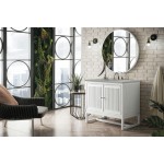 Athens 36" Single Vanity Cabinet, Glossy White, w/ 3 CM Eternal Serena Top