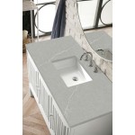 Athens 48" Single Vanity Cabinet, Glossy White, w/ 3 CM Eternal Serena Top