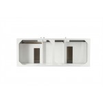 Athens 60" Double Vanity Cabinet, Glossy White