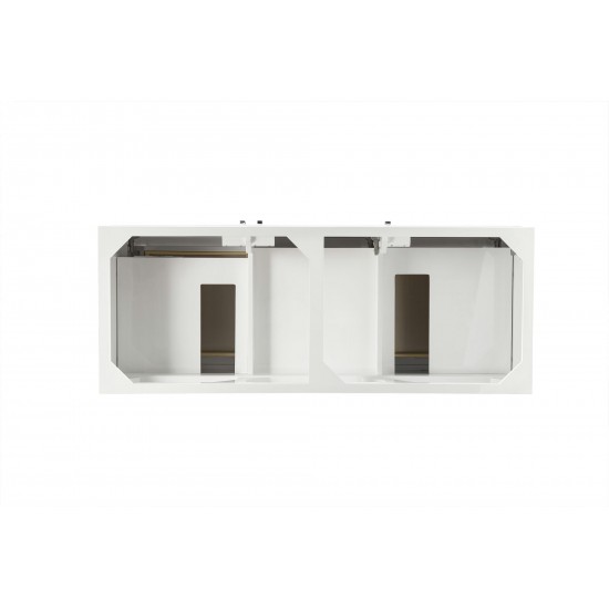 Athens 60" Double Vanity Cabinet, Glossy White