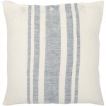 Surya Lnb-003 Cream Pillow Shell With Down Insert 20"H X 20"W