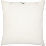 Surya Lnb-003 Cream Pillow Shell With Polyester Insert 20"H X 20"W