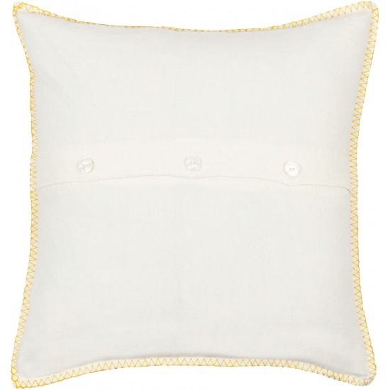 Surya Lsp-002 Cream Pillow Shell With Down Insert 13"H X 20"W