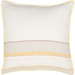 Surya Lsp-002 Cream Pillow Shell With Down Insert 18"H X 18"W