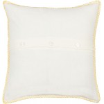 Surya Lsp-002 Cream Pillow Shell With Down Insert 18"H X 18"W