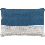 Surya Lola Pale Blue Pillow Shell With Polyester Insert 14"H X 22"W