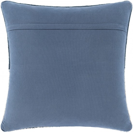 Surya Lola Pale Blue Pillow Shell With Polyester Insert 14"H X 22"W