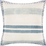 Surya Lola Navy Pillow Shell With Polyester Insert 18"H X 18"W