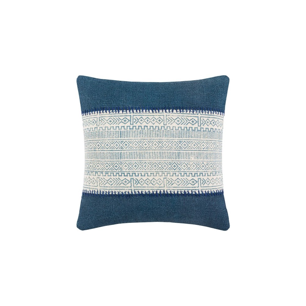 Surya Lola Cream Pillow Shell With Down Insert 18"H X 18"W Surya Lola Cream Pillow Shell With Down Insert 18"H X 18"W