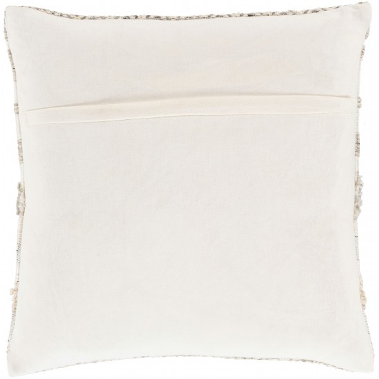 Surya Lorens Ivory Pillow Shell With Polyester Insert 20"H X 20"W