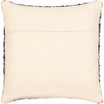 Surya Luanda Pillow Shell With Down Insert 22"H X 22"W - Black