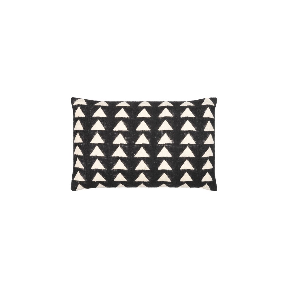 Surya Malian Pillow Shell With Down Insert 14"H X 22"W In Black