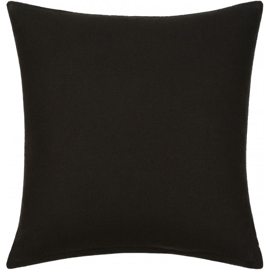 Surya Malian Pillow Shell With Down Insert 20"H X 20"W - Black