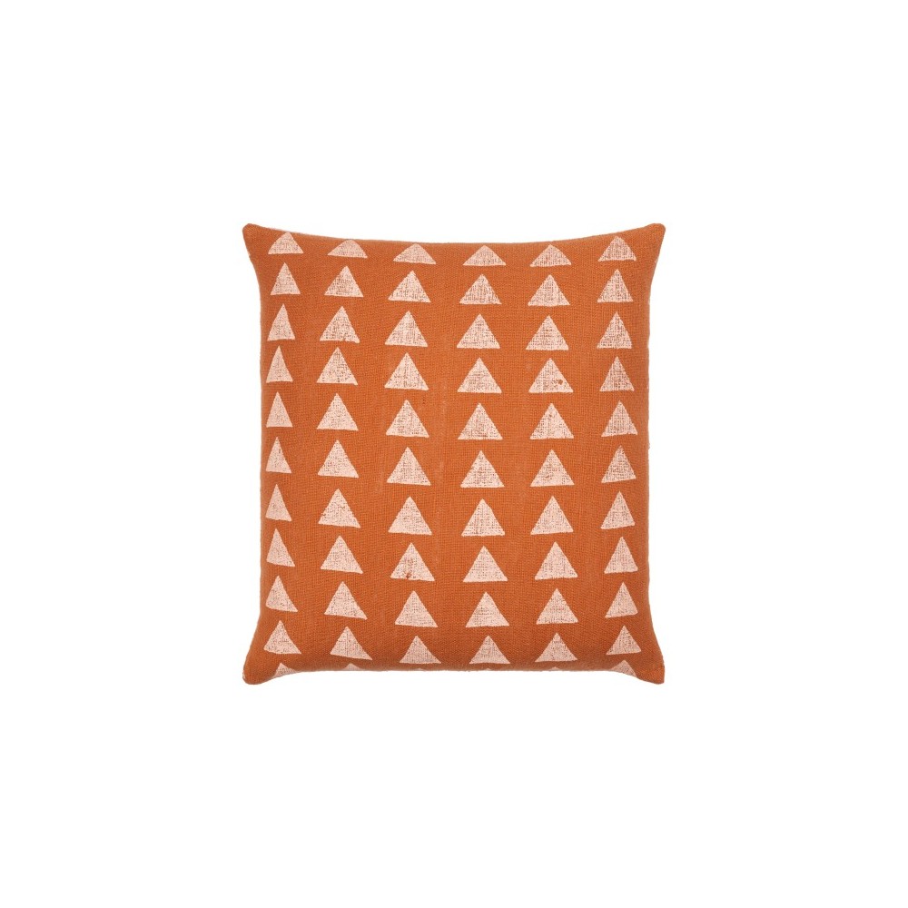 Surya Malian Pillow Shell With Down Insert 18"H X 18"W - Brick Red