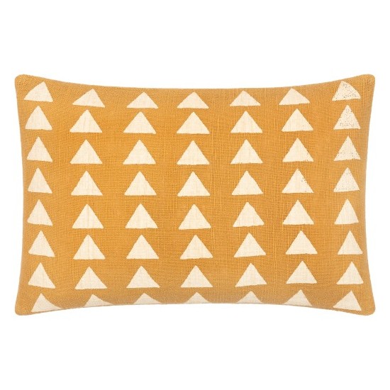 Surya Malian Pillow Shell With Down Insert 14"H X 22"W - Mustard