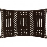 Surya Malian Pillow Shell With Down Insert 14"H X 22"W - Black