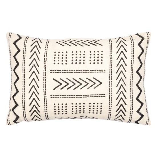 Surya Malian Cream Pillow Shell With Down Insert 14"H X 22"W