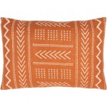 Surya Malian Brick Red Pillow Shell With Down Insert 14"H X 22"W