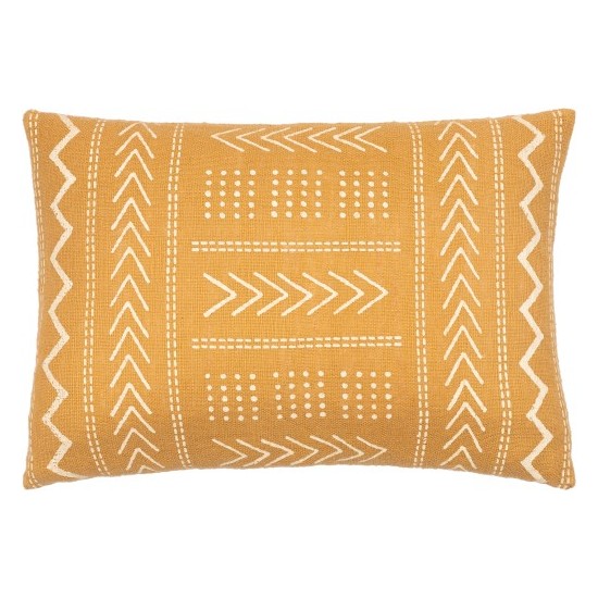 Surya Malian Mustard Pillow Shell With Down Insert 14"H X 22"W