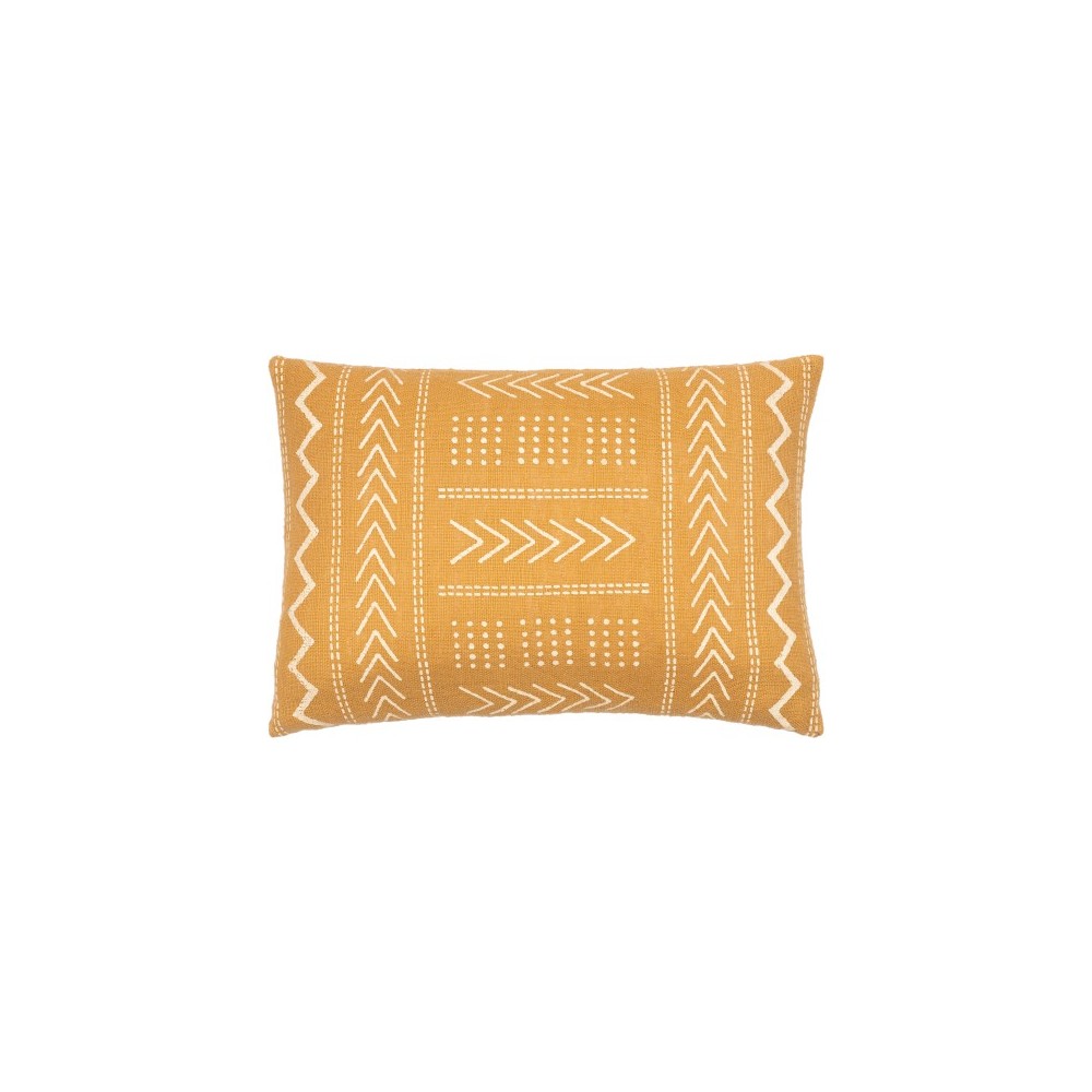 Surya Malian Mustard Pillow Shell With Down Insert 14"H X 22"W