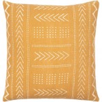 Surya Malian Mustard Pillow Shell With Polyester Insert 18"H X 18"W