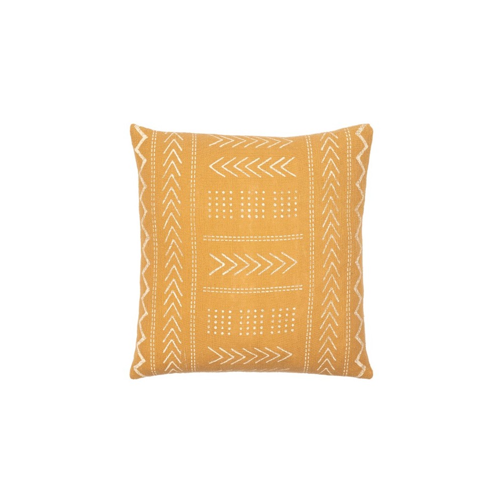 Surya Malian Mustard Pillow Shell With Polyester Insert 18"H X 18"W Surya Malian Mustard Pillow Shell With Polyester Insert 18"H X 18"W