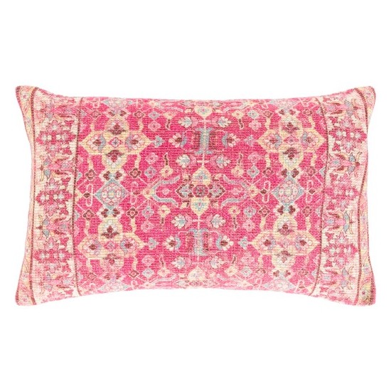 Surya Mandana Magenta Pillow Shell With Down Insert 14"H X 22"W