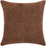 Surya Manitou Dark Brown Pillow Shell With Polyester Insert 20"H X 20"W