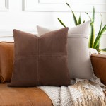 Surya Manitou Dark Brown Pillow Shell With Polyester Insert 20"H X 20"W