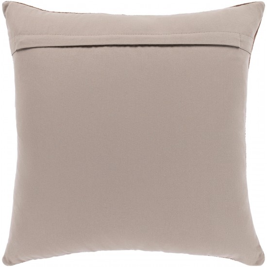 Surya Manitou Dark Brown Pillow Shell With Polyester Insert 20"H X 20"W